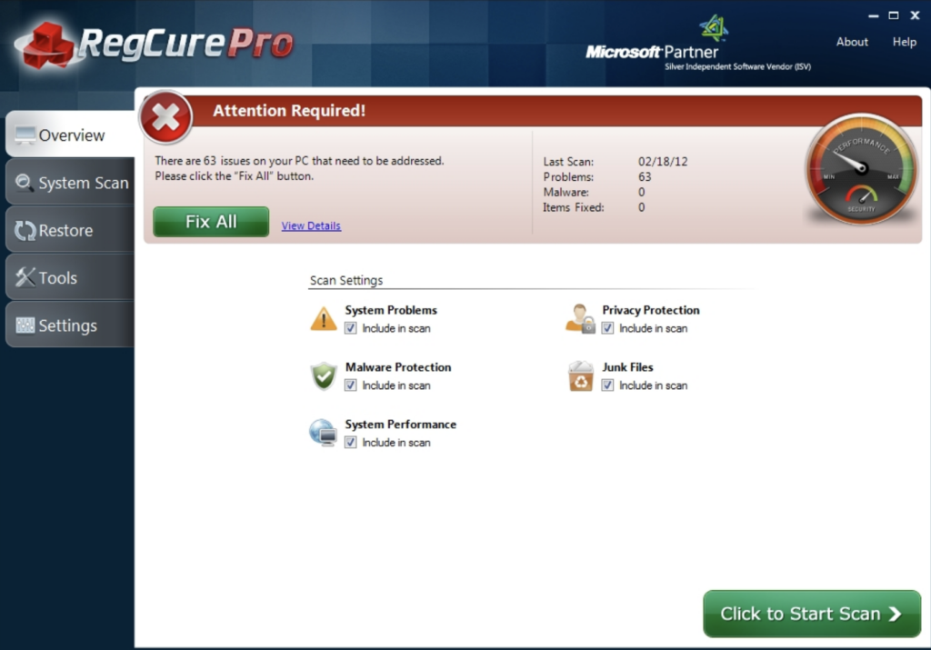 regcure pro interface